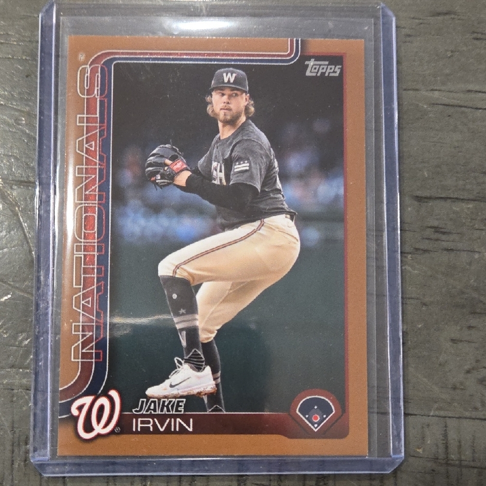Topps Nationals Card with Orange and Black Design 0407/2025